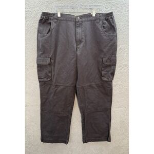 Red Head Pants Mens 40x30 Gray Duck Canvas Cargo Double Knee Workwear Outdoors